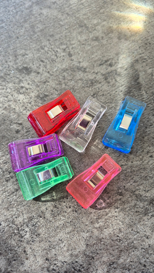 Stoffklammern - 10 Stück, bunt, groß