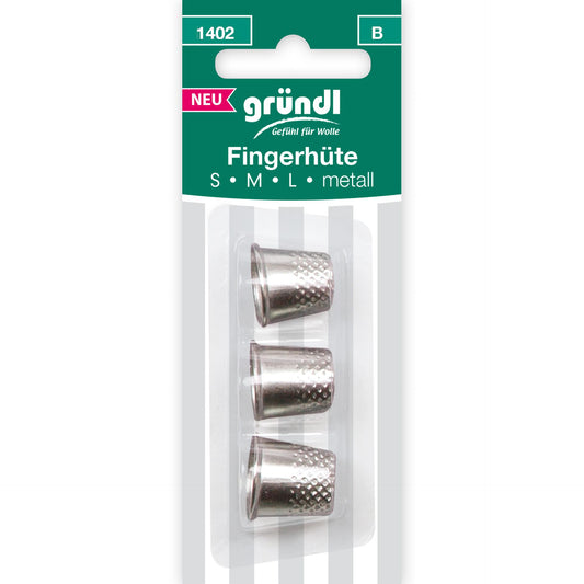 gründl - Fingerhüte, 3 Stück (S, M, L)