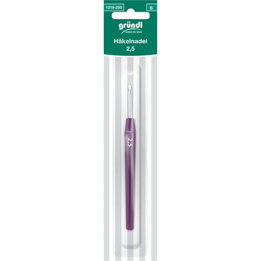 gründl - crochet en métal avec manche en plastique