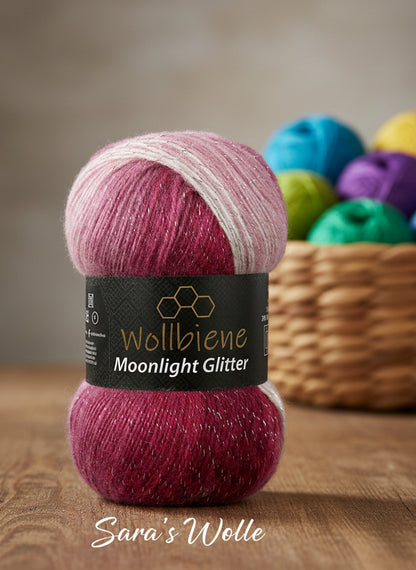 Wollbiene - Moonlight Glitter Batik - glitzerndes Farbverlaufsgarn