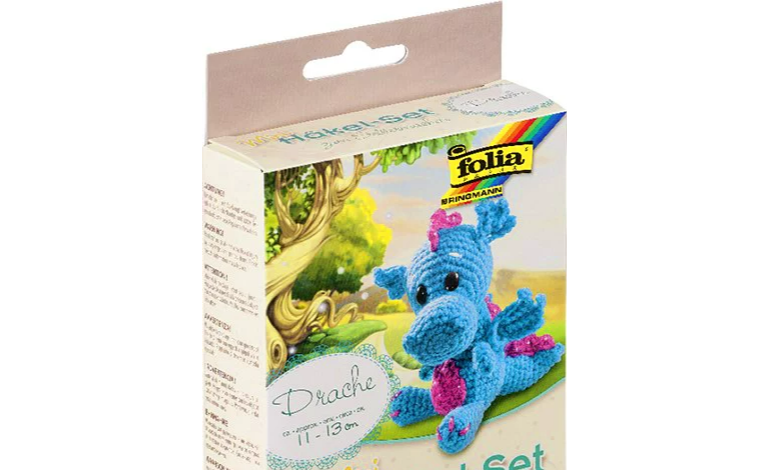 Folia Mini-Häkelset " Drache " zum Selbermachen